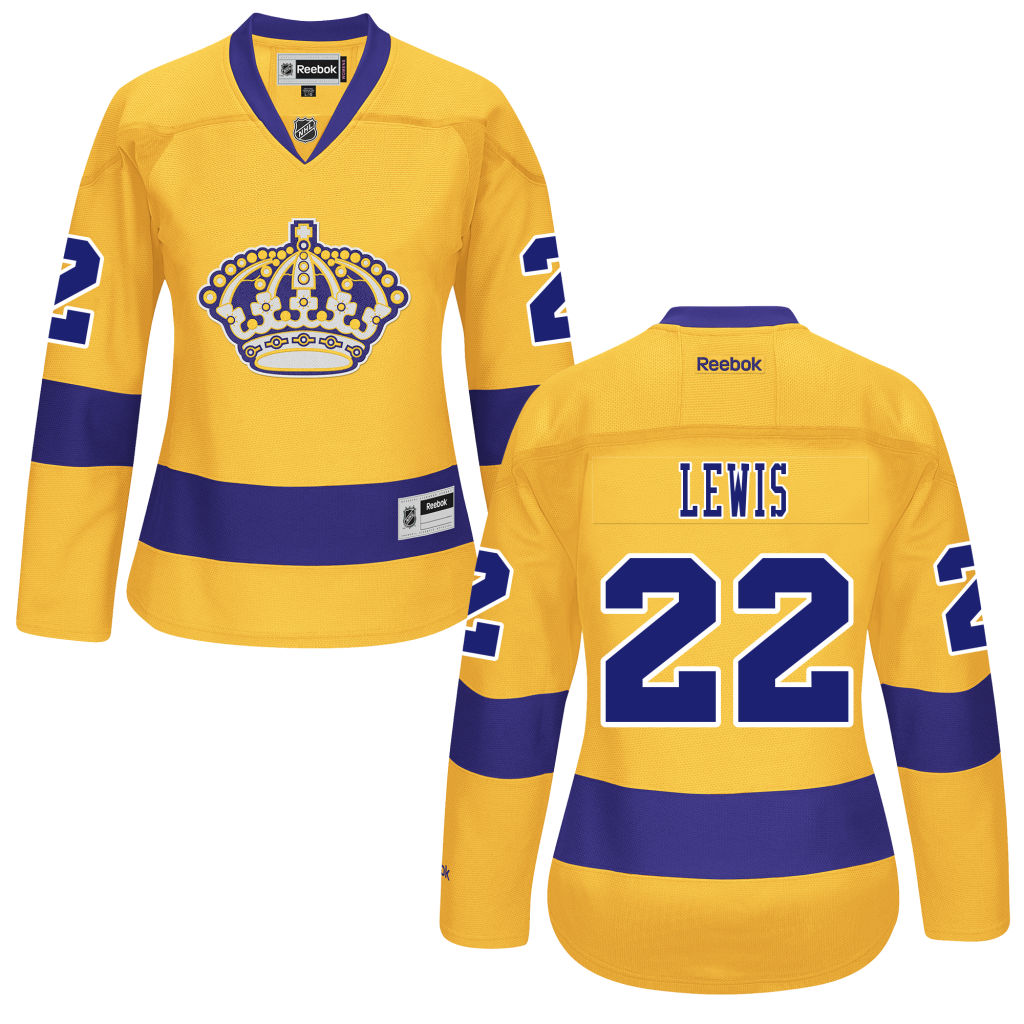 Women's Kings Trevor Lewis Gold Premier Alternate Jersey