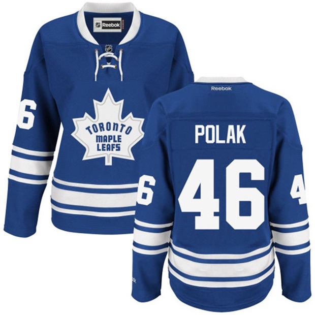 Women's Roman Polak #46 Toronto Maple Leafs Royal Blue Home Premier Jersey