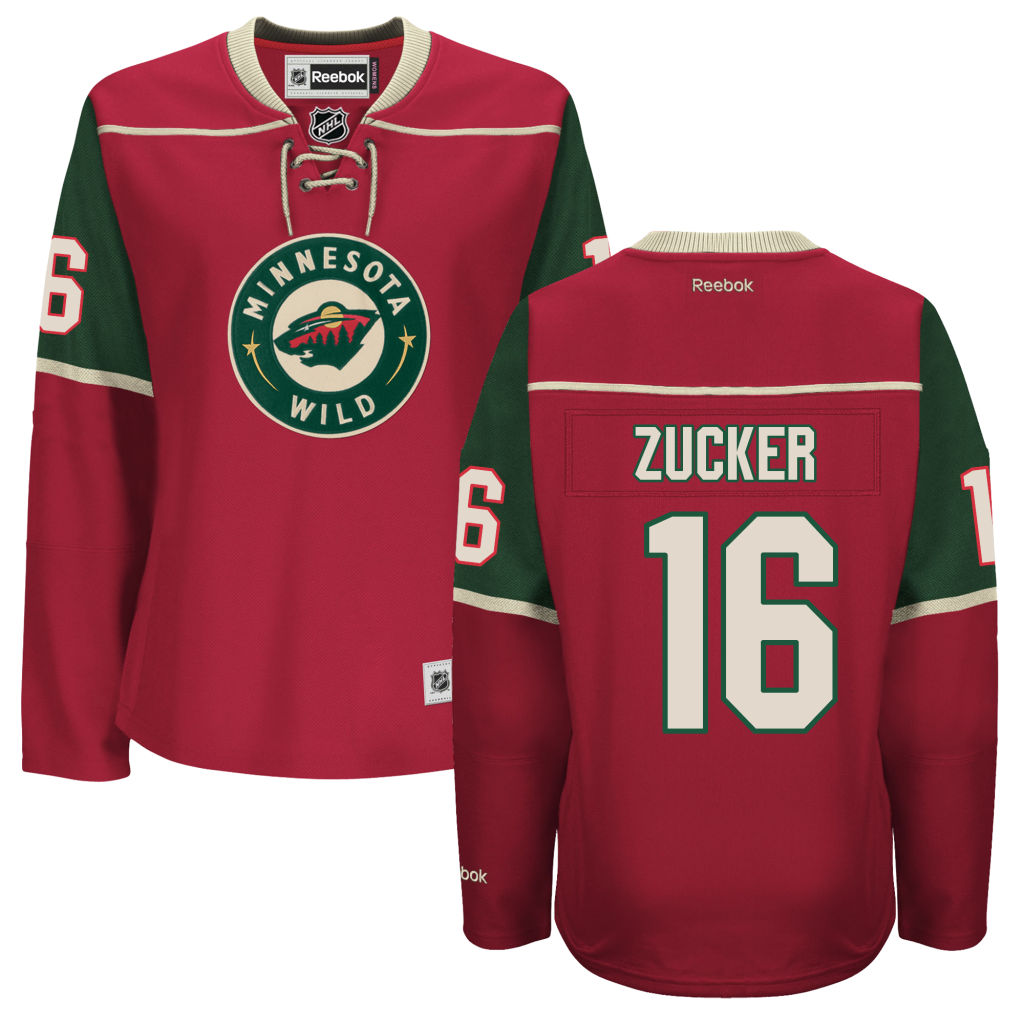 Women's Wild Jason Zucker Red Premier Home Jersey