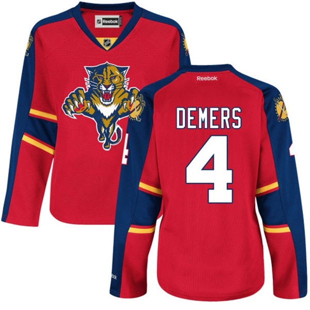 Women's Jason Demers #4 Florida Panthers Red Home Premier Jersey