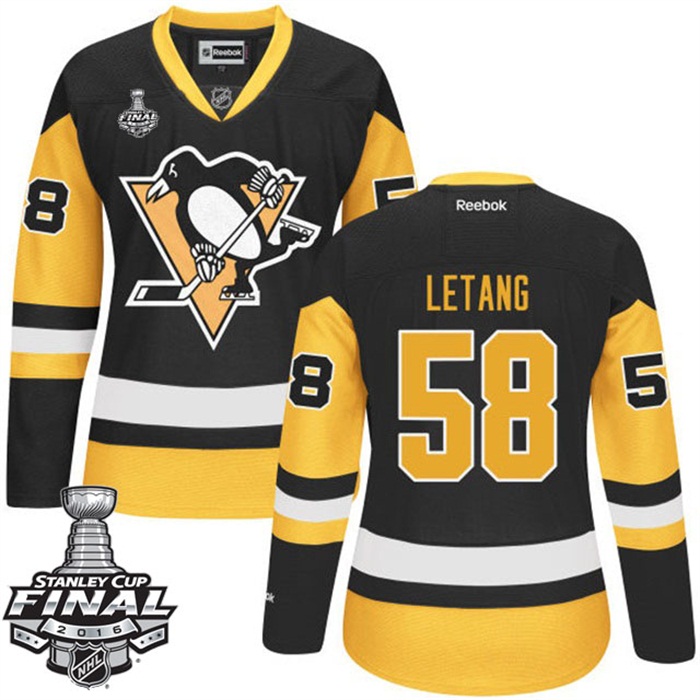 Women's Kris Letang Pittsburgh Penguins #58 2016 Stanley Cup Teal Home Jersey