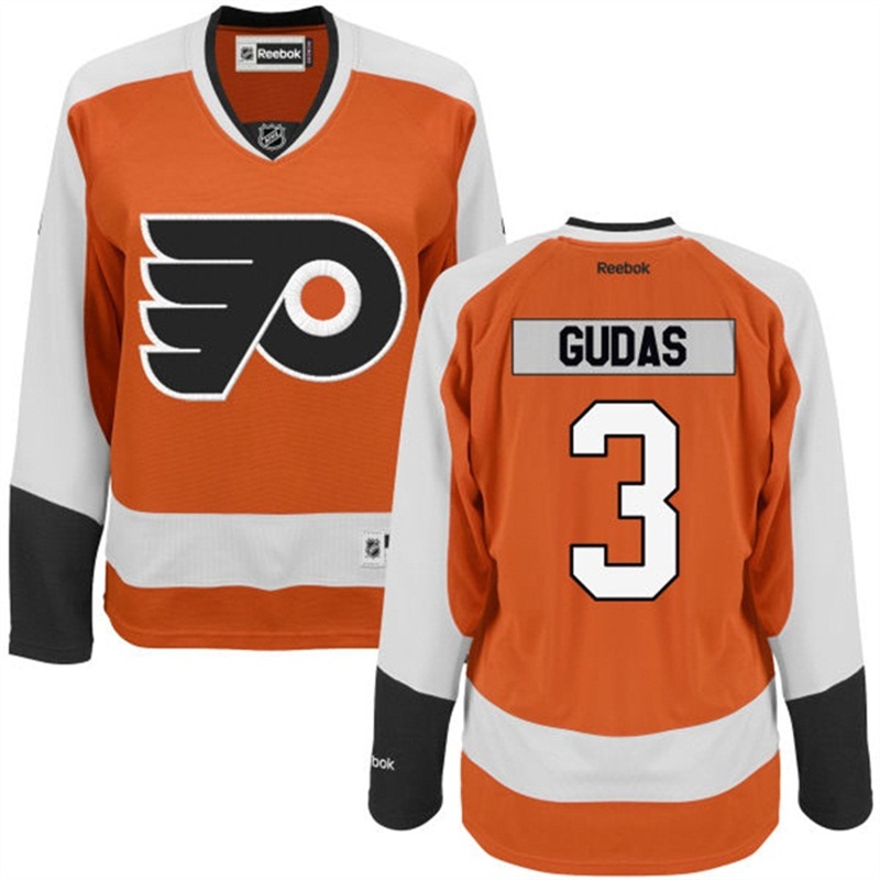 Women's Radko Gudas #3 Philadelphia Flyers Orange Premier Home Jersey