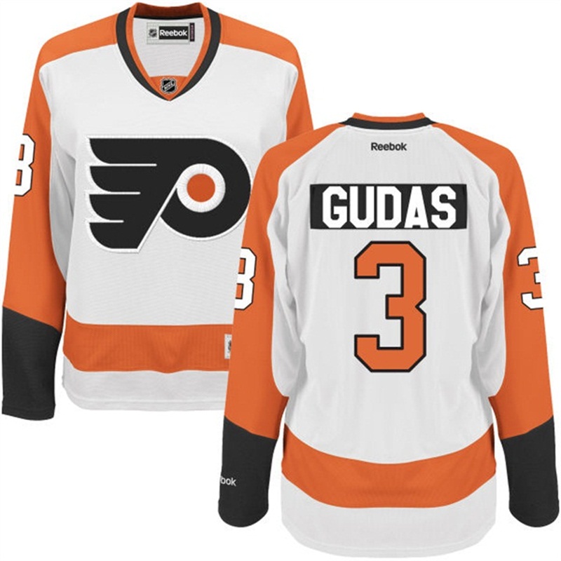 Women's Radko Gudas #3 Philadelphia Flyers White Premier Away Jersey