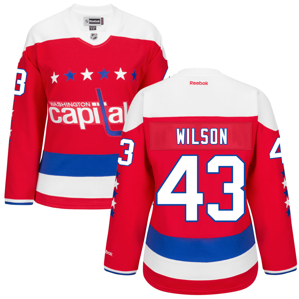 Women's Capitals Tom Wilson Red Premier Alternate Jersey