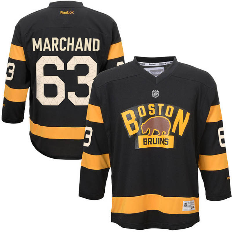 Youth Brad Marchand Boston Bruins #63 Ice Hockey Jersey