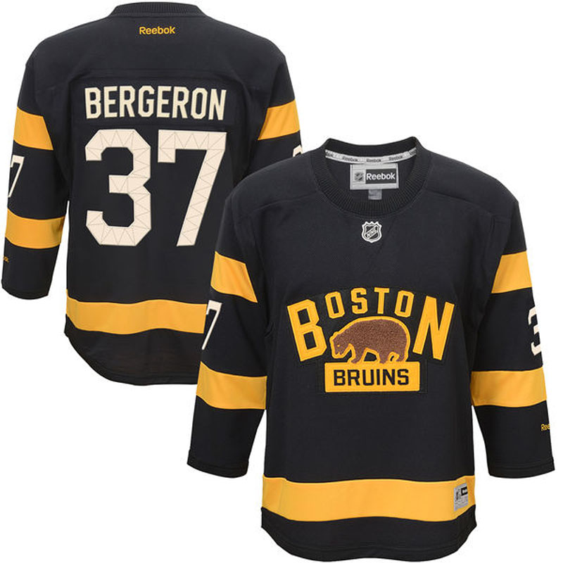 Youth Patrice Bergeron Boston Bruins #37 Ice Hockey Jersey