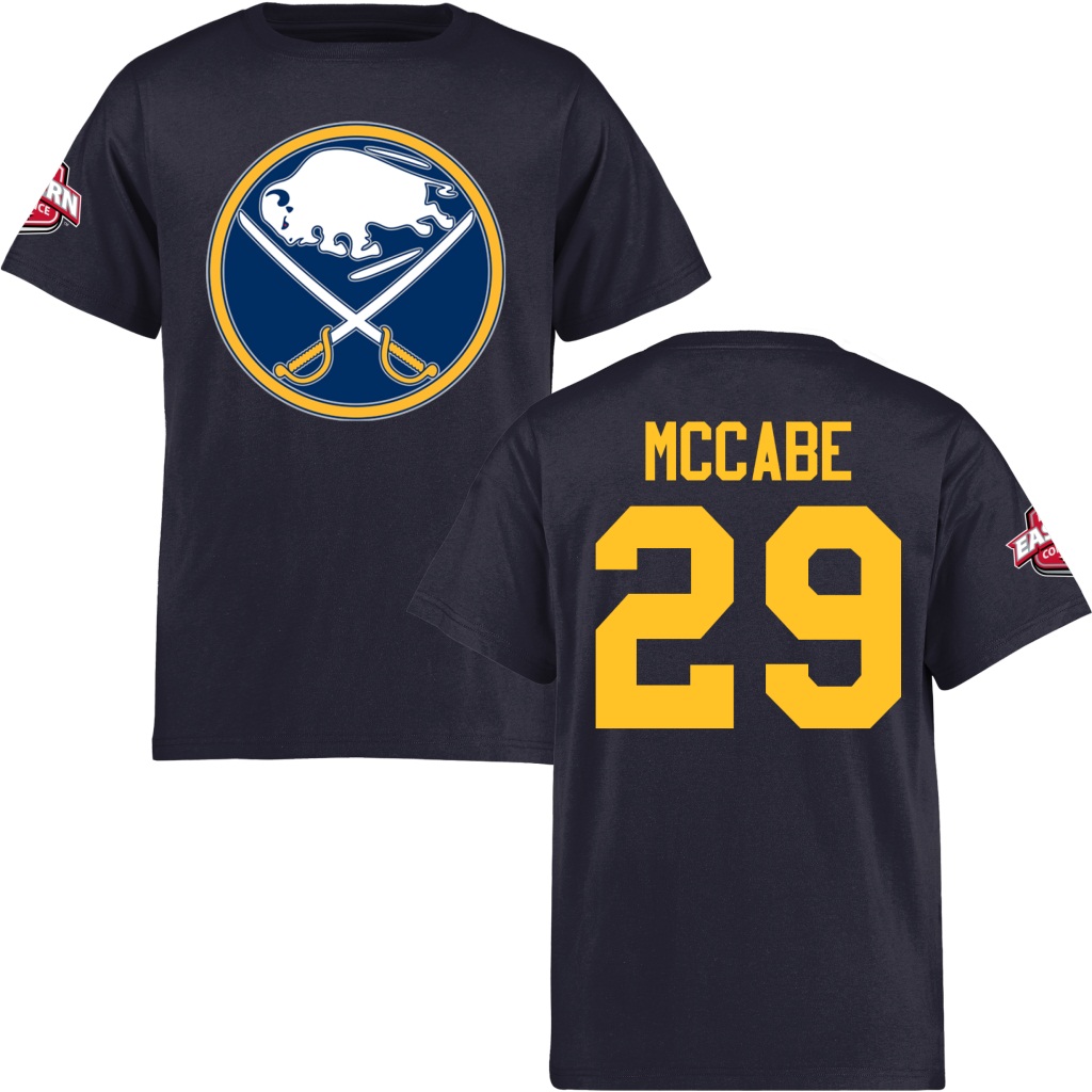 Youth Sabres Jake McCabe Blue Number & Name Short Sleeve T-Shirt