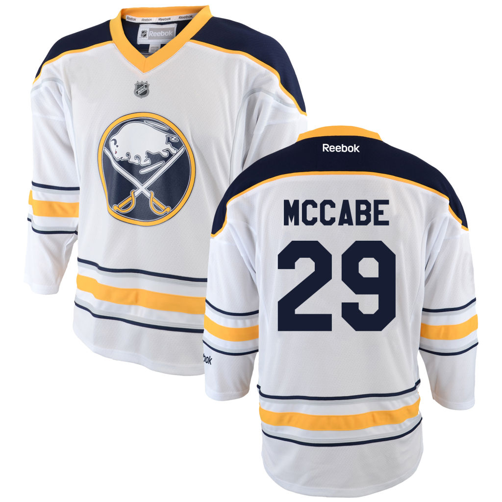 Youth Sabres Jake McCabe White Away Jersey