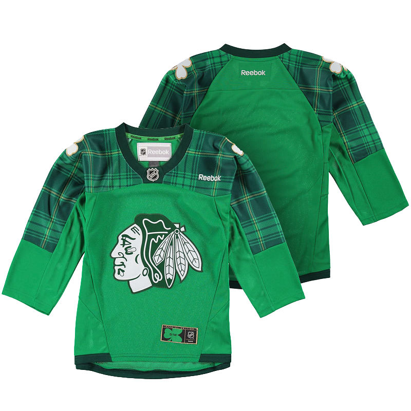 Youth Chicago Blackhawks Green Ice Hockey Jersey