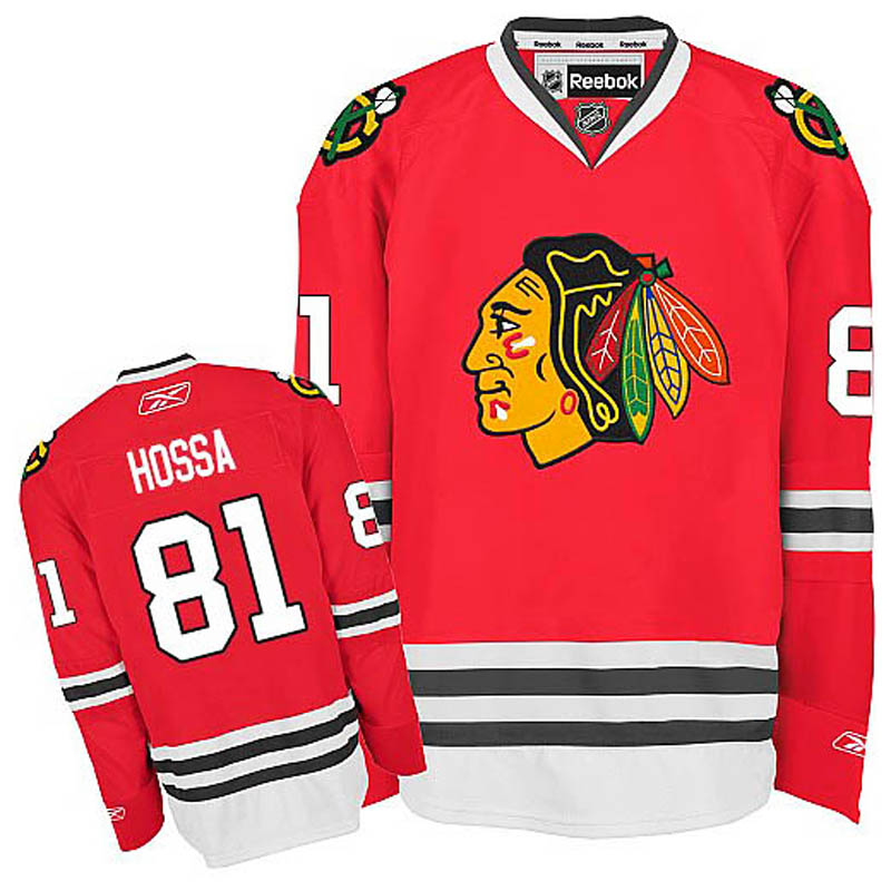 Youth Marian Hossa Chicago Blackhawks #81 Home Ice Hockey Jersey