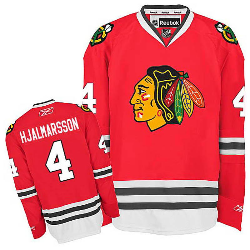 Youth Niklas Hjalmarsson Chicago Blackhawks #4 Home Ice Hockey Jersey