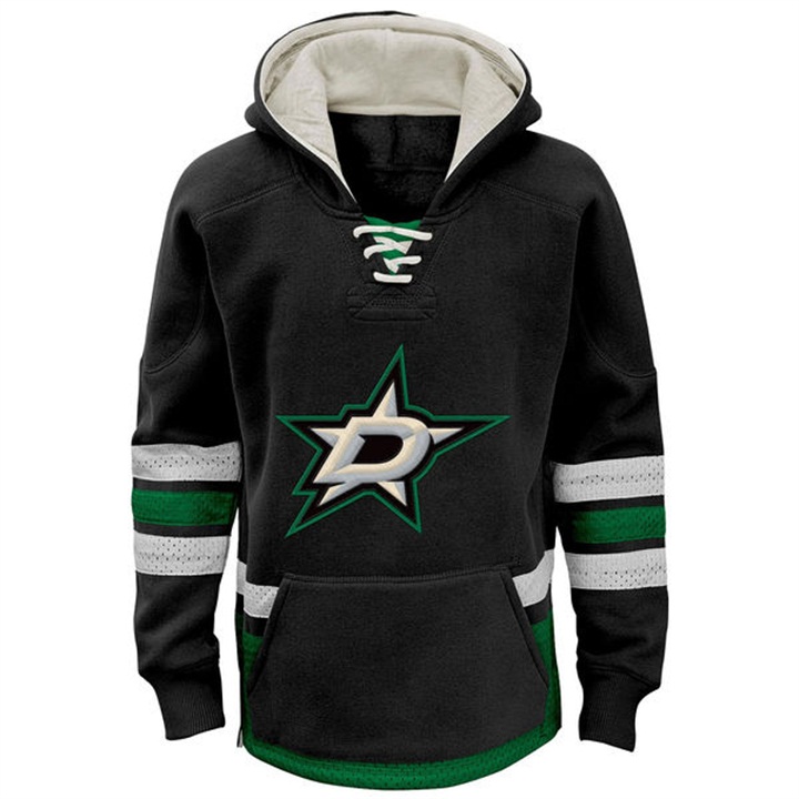 Youth NHL Stars Black Throwback Pullover Hoodie