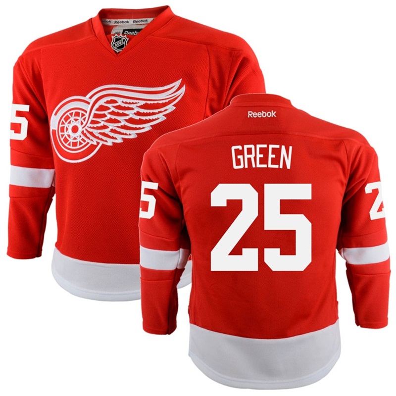 Wings Mike Green Youth #25 Red Jersey