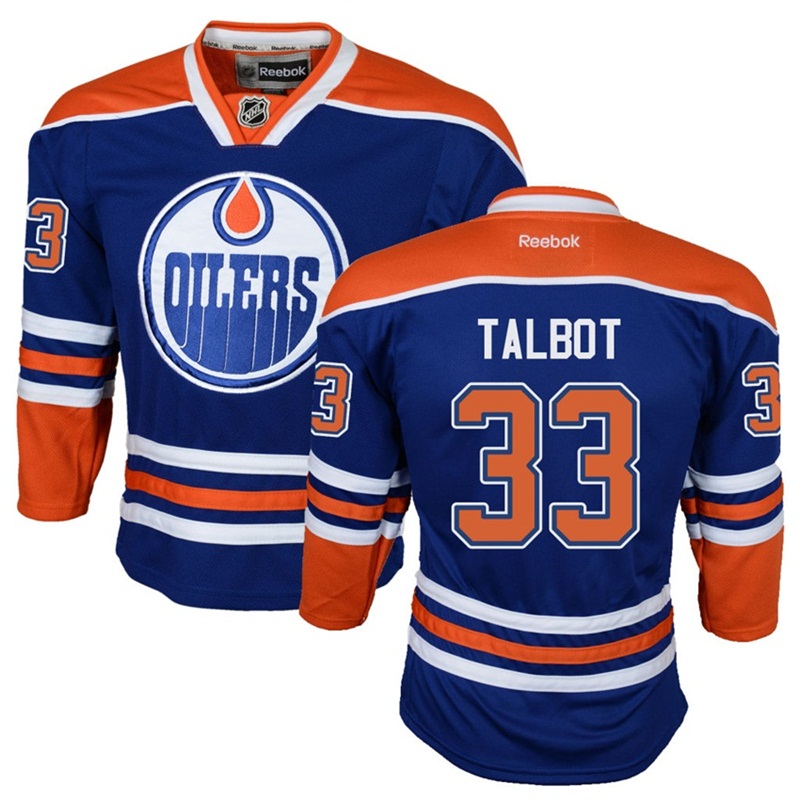 Oilers Cam Talbot Youth #33 Navy Blue Jersey