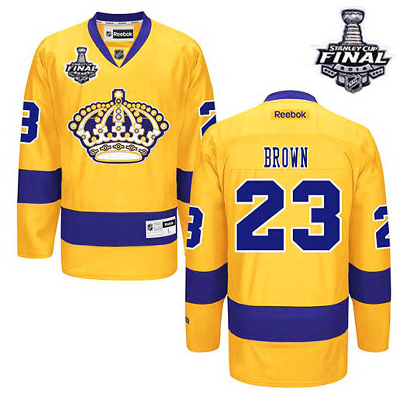 Youth Dustin Brown Los Angeles Kings #23 Third 2014 Stanley Cup Ice Hockey Jersey