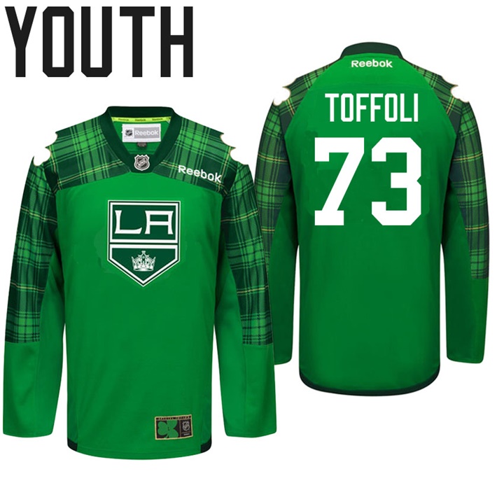 Youth Kings Tyler Toffoli #73 Green Celebrate St. Patrick Day Jersey