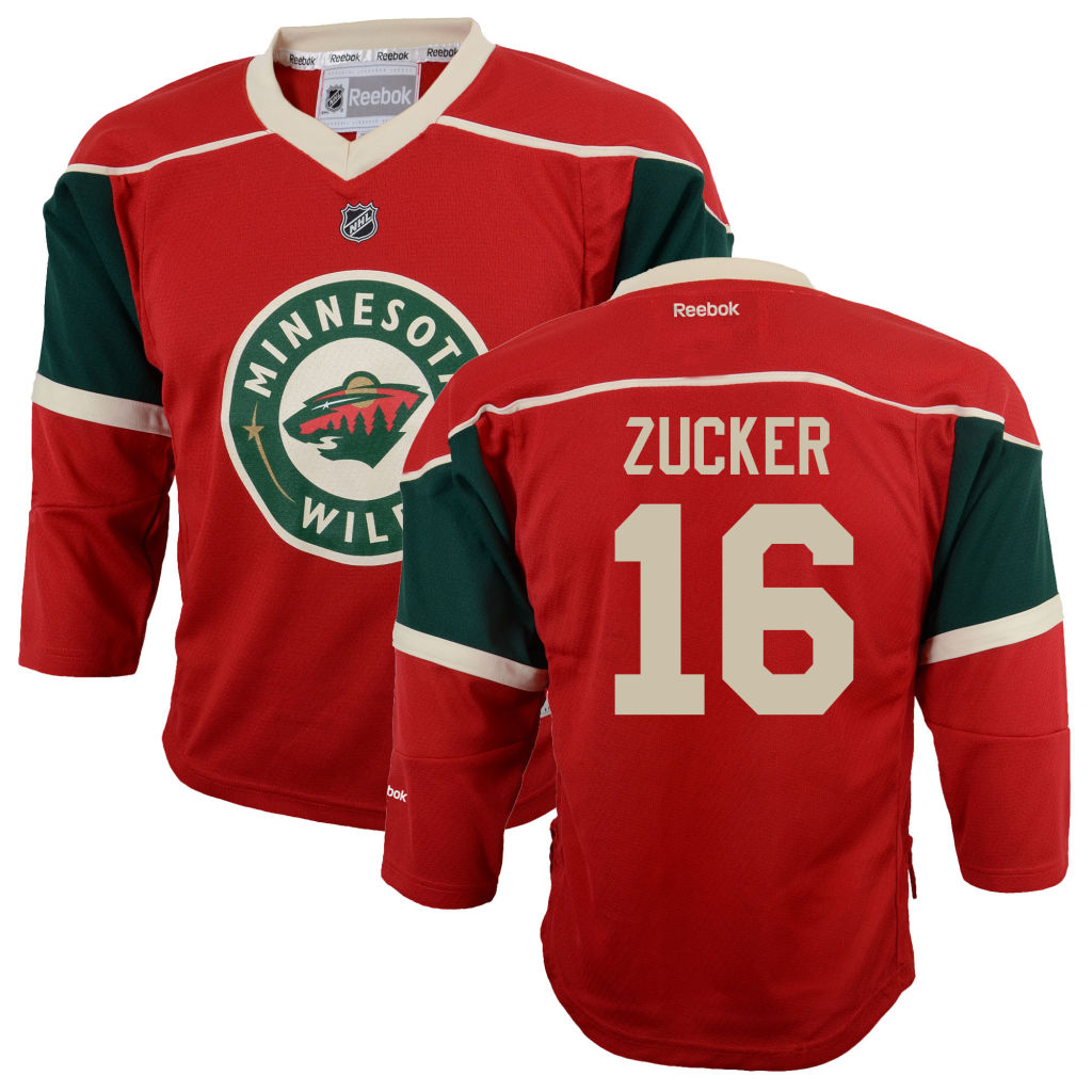 Youth Wild Jason Zucker Red Premier Home Jersey