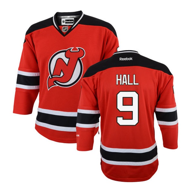 Youth Devils Taylor Hall #9 Red Premier Home Jersey