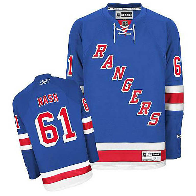 Youth Rick Nash New York Rangers #61 Home Ice Hockey Jersey