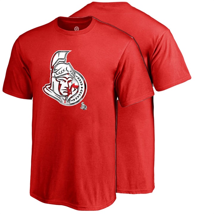 Youth Ottawa Senators Red Canada Wave Crew Neck T-shirt