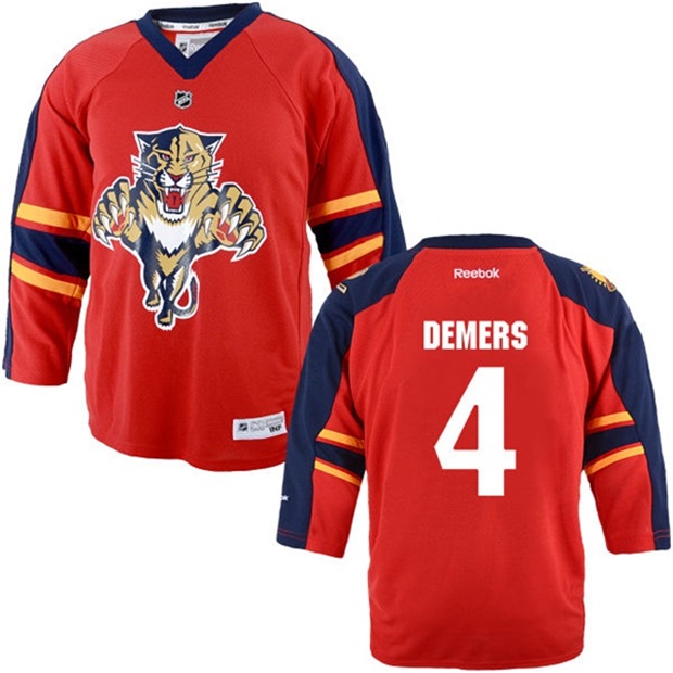 Youth Jason Demers #4 Florida Panthers Red Home Premier Jersey