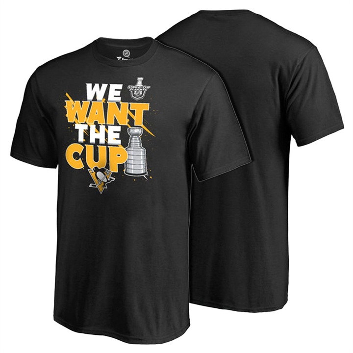 Youth Pittsburgh Penguins Black Short Sleeve 2017 Stanley Cup T-shirt