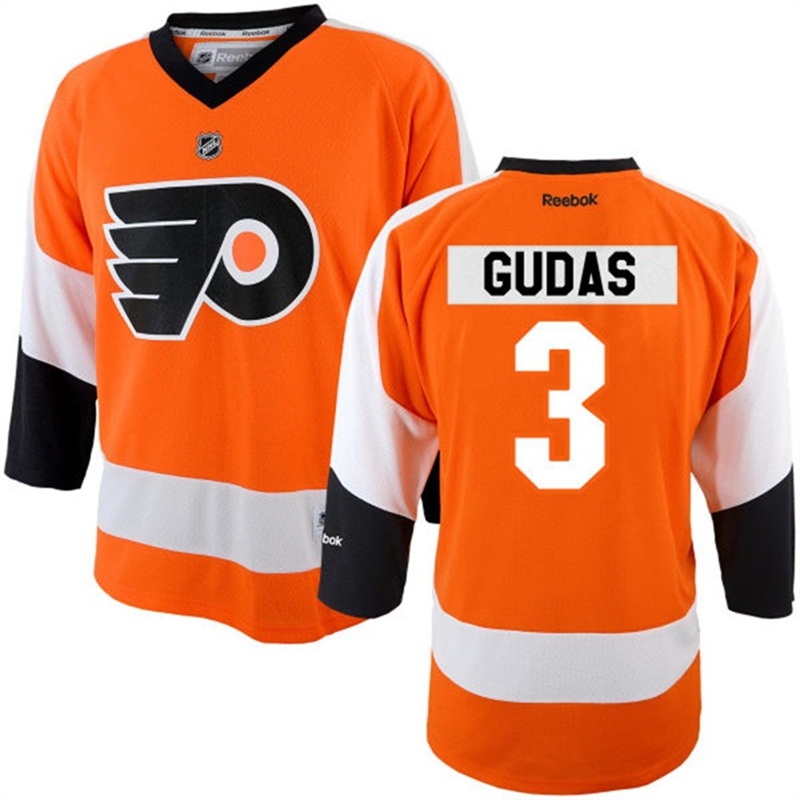 Youth Radko Gudas #3 Philadelphia Flyers Orange Premier Alternate Jersey