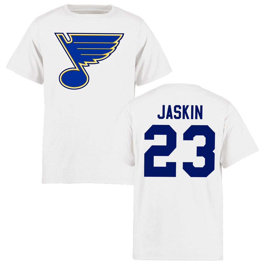 Youth St. Louis Blues Dmitrij Jaskin White Short Sleeve T-Shirt