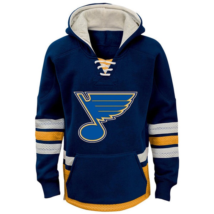 Youth NHL Blues Blue Throwback Pullover Hoodie