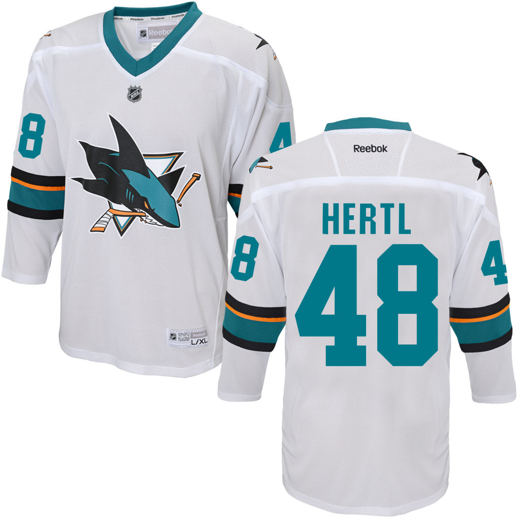 Youth Tomas Hertl San Jose Sharks White Away Jersey