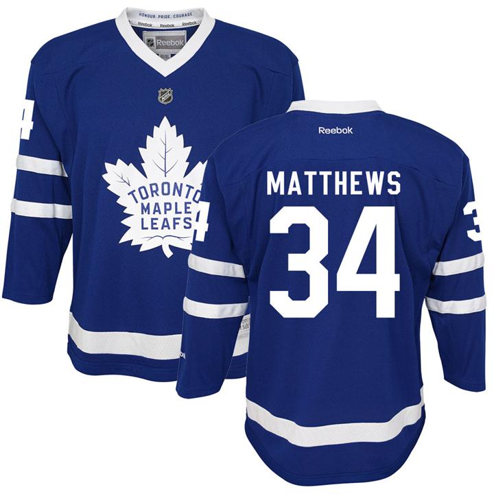 Youth Maple Leafs #34 Auston Matthews Royal Blue Premier Jersey