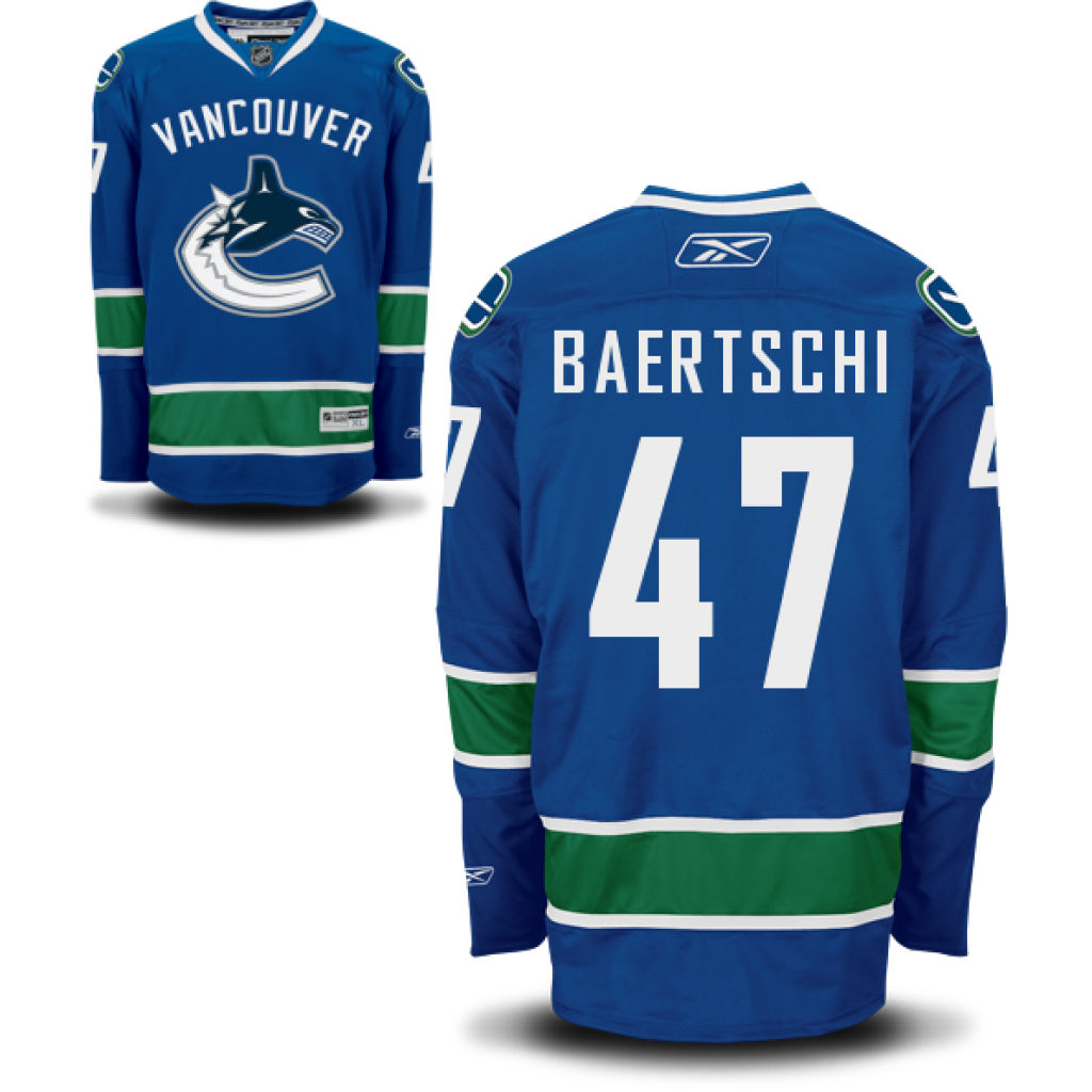 Youth Canucks Sven Baertschi Blue Premier Home Jersey