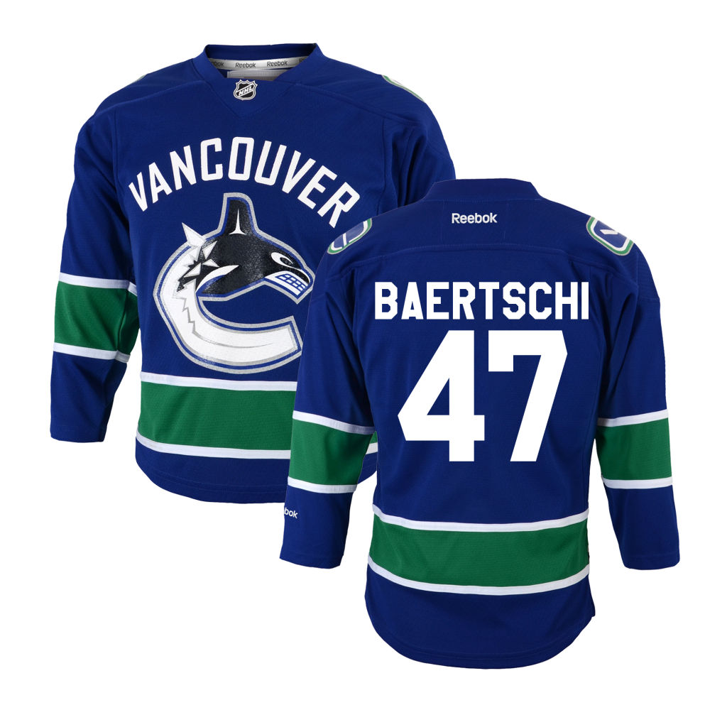 Youth Canucks Sven Baertschi Royal Blue Home Jersey