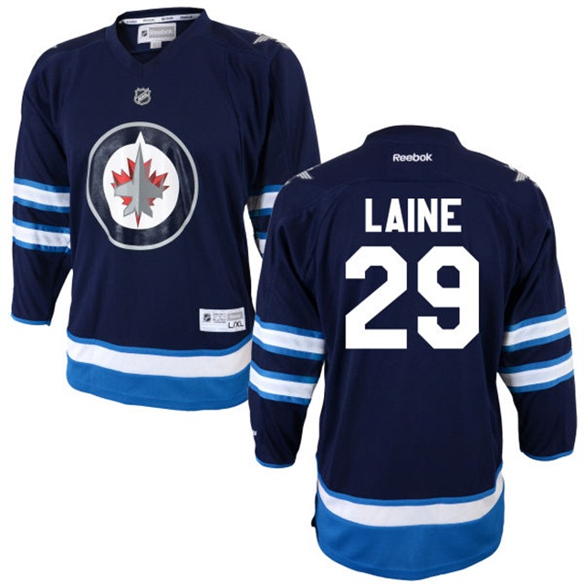 Youth Jets Patrik Laine #29 Navy Premier Home Jersey