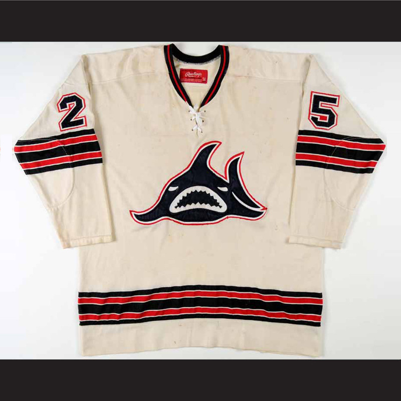 1973-74 Paul Hoganson WHA Los Angeles Sharks hockey Jersey