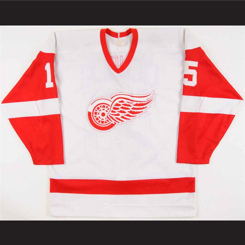 1986-87 Chris Cichocki Detroit Red Wings Retro hockey jerseys