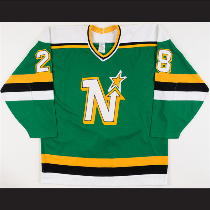 1988-89 Gord Dineen Minnesota North Stars Retro hockey jerseys