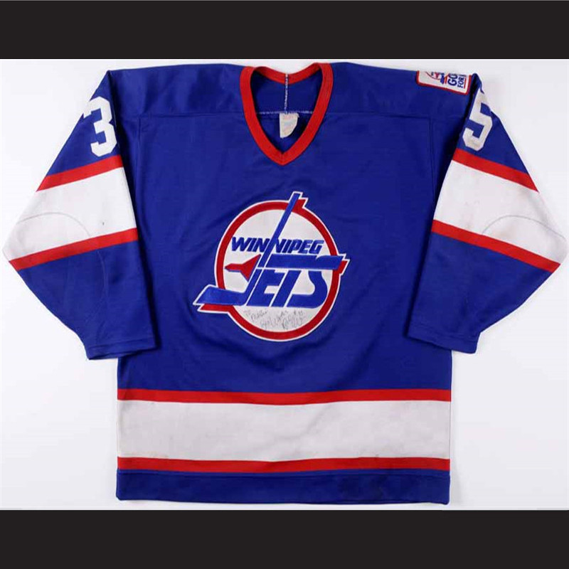 1990-91 Bob Essensa Winnipeg Jets Retro hockey jerseys