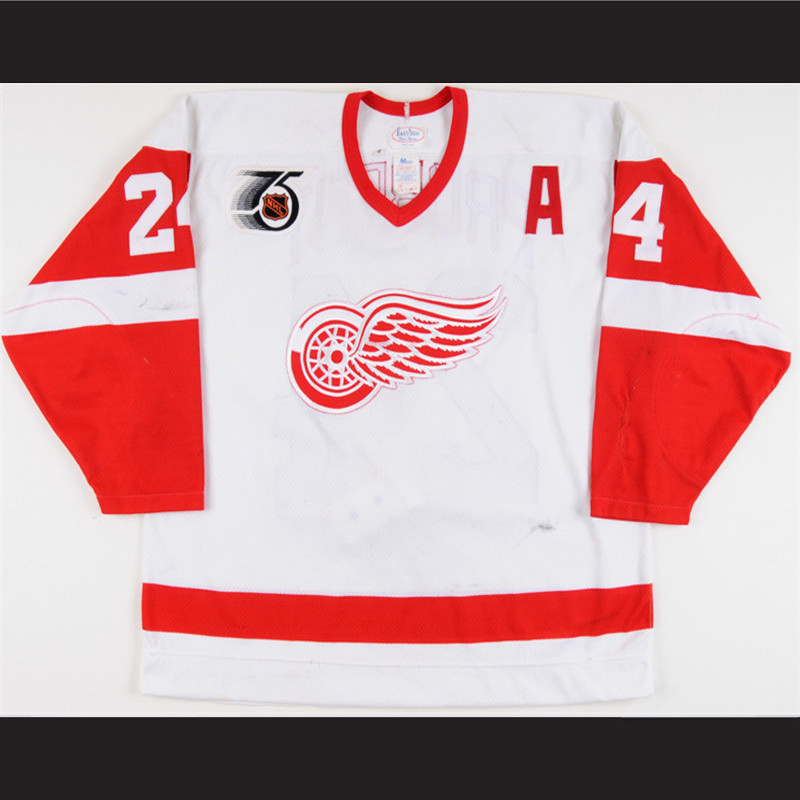 1991-92 Bob Probert Detroit Red Wings hockey Jersey