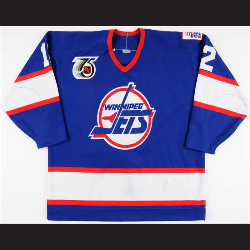 1991-92 Mark Osborne Winnipeg Jets Retro hockey jerseys