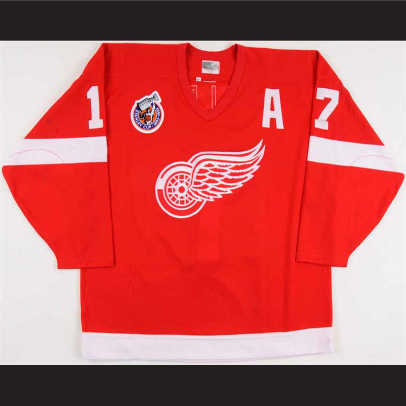 1992-93 Gerard Gallant Detroit Red Wings Retro hockey jerseys Last Detroit Jersey