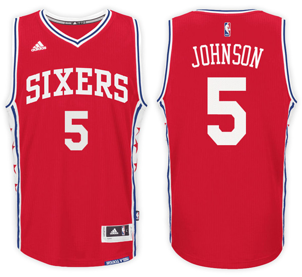 Men 76ers Amir Johnson NBA Swingman Road Red Jersey