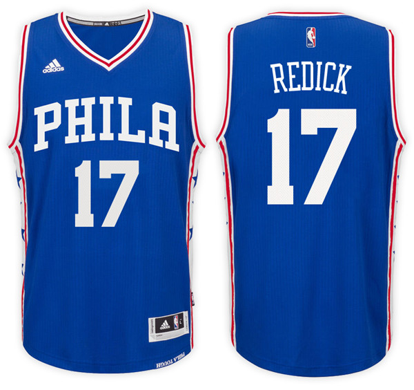 Men 76ers J J Redick NBA Swingman Road Blue Jersey