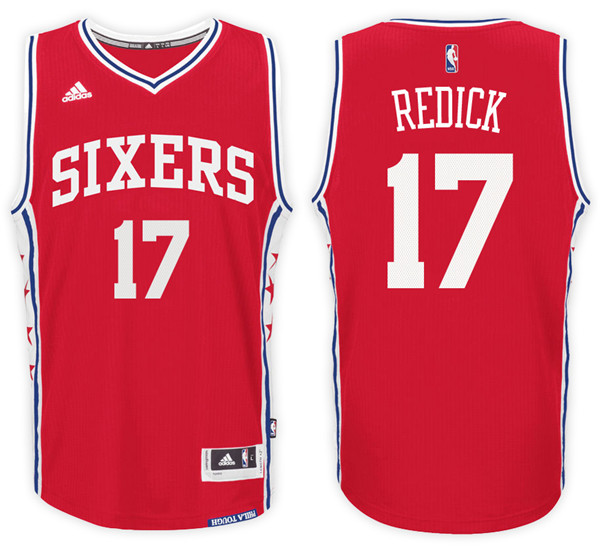 Men 76ers J J Redick NBA Swingman Road Red Jersey