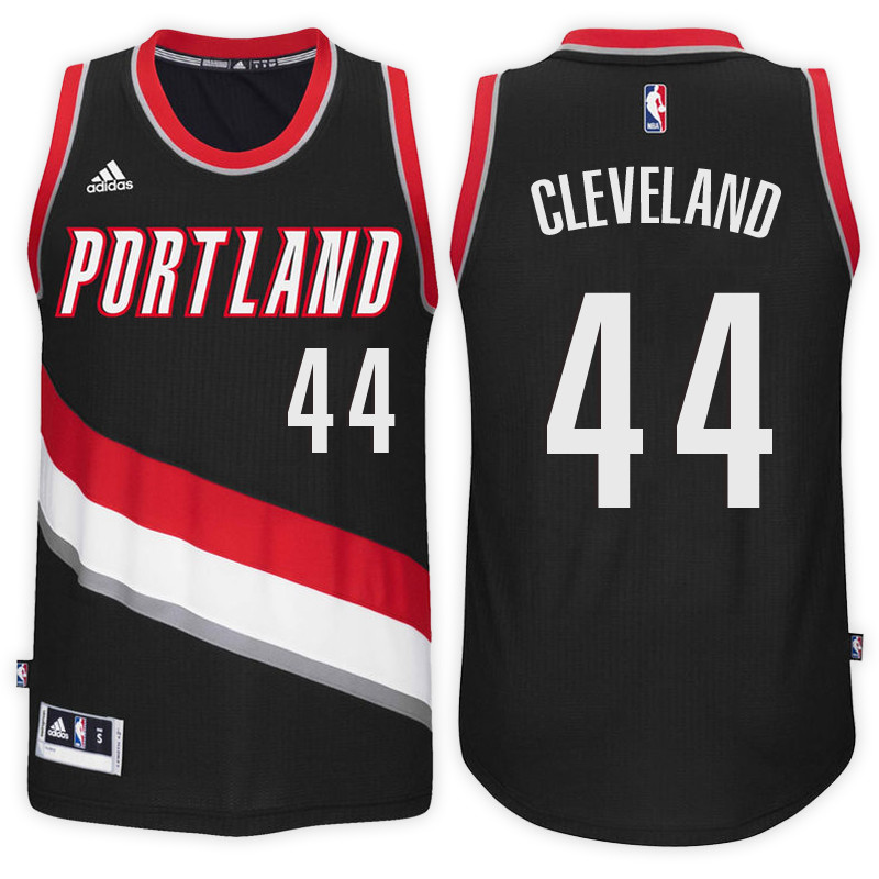 Men Blazers Antonius Cleveland NBA Swingman Road Black Jersey