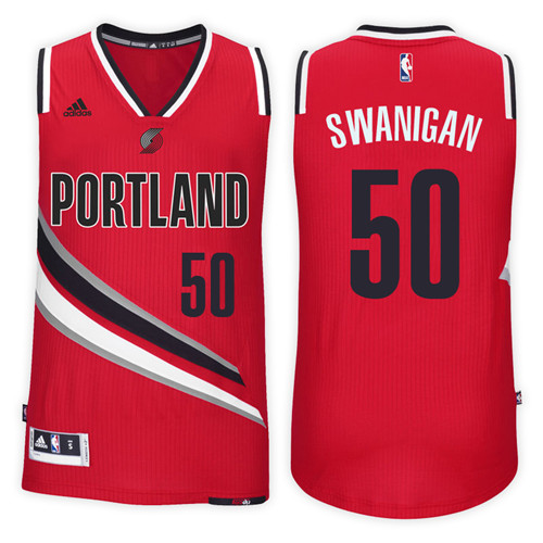 Men Blazers Caleb Swanigan #50 Alternate Red Jersey