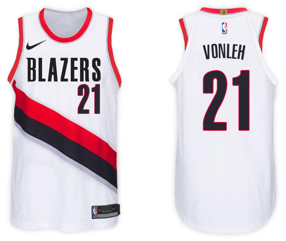 Men Blazers Noah Vonleh #21 2017 18 New Season White Jersey