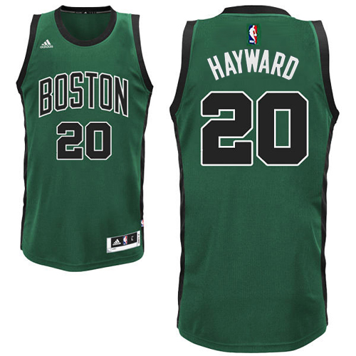 Men Boston Celtics Gordon Hayward NBA Swingman Road Green Jersey