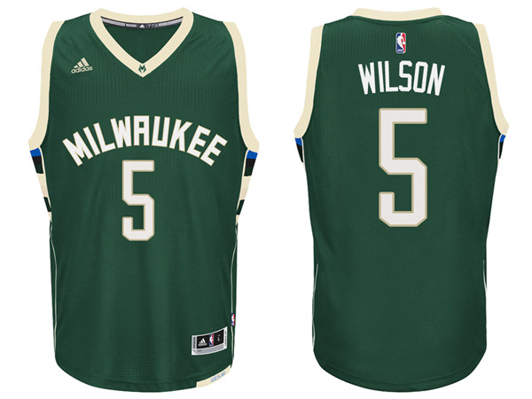 Men Bucks D J Wilson NBA Swingman Road Green Jersey