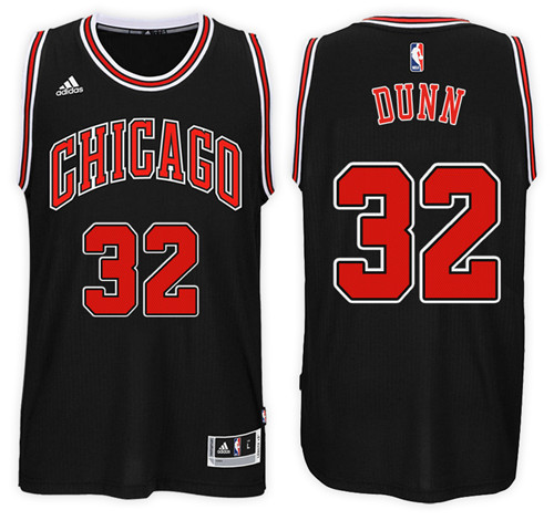 Men Bulls Kris Dunn #32 Alternate Black Jersey